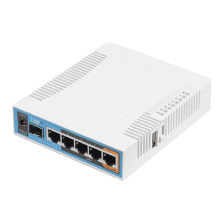 MikroTik | RB962UiGS-5HacT2HnT | hAP ac | 802.11ac | 1300 Mbit/s | 10/100/1000 Mbit/s | Ethernet LAN (RJ-45) ports 5 | MU-MiMO Yes | 12 month(s)