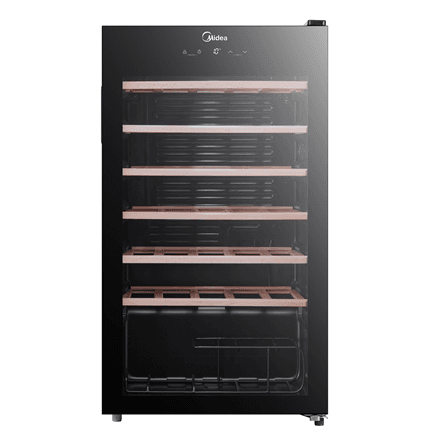 Midea Wine Cooler | MDRW150FGG22W | Energy efficiency class Class G | Free standing | Bottles capacity 34 | Black
