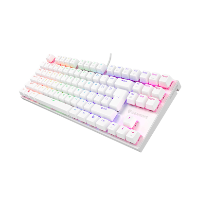 Genesis | THOR 303 | Mechanical Gaming Keyboard | Wired | US | Outemu Peach Silent | White