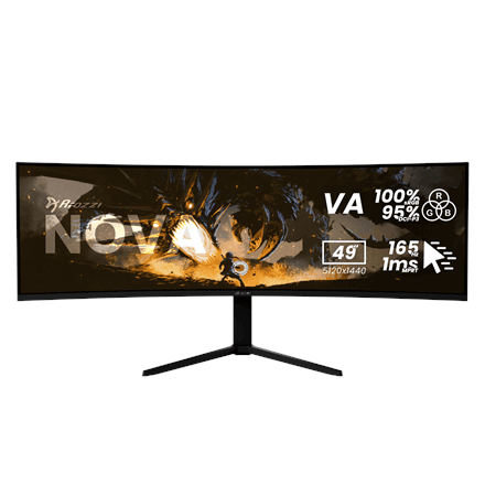 Arozzi | Nova | 49 " | VA | 32:9 | 165 Hz | 4 ms | 5120 x 1440 pixels | 350 cd/m² | HDMI ports quantity 2 | Black