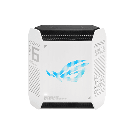 Asus | Wifi 6 802.11ax Tri-band Gigabit Gaming Mesh Router | GT6 ROG Rapture (1-Pack) | 802.11ax | 574+4804+4804 Mbit/s | 10/100/1000 Mbit/s | Ethernet LAN (RJ-45) ports 3 | Mesh Support Yes | MU-MiMO Yes | No mobile...