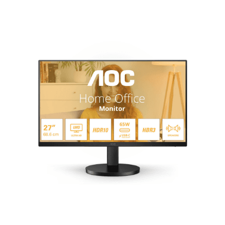 AOC | U27B3CF | 27 " | IPS | 60 Hz | 4 ms | 3840 x 2160 pixels | 350 cd/m² | HDMI ports quantity 1