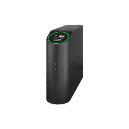Schneider Electric Back-UPS Pro for Gaming, Tower, 230V, 4x Schuko ir 2x IEC C13 lizdai, RGB Light, Pure Sine Wave, Midnight | 2200 VA | 1320 W | 230 V