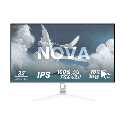 Arozzi | Nova | 32 " | IPS | QHD | 16:9 | 180 Hz | 1 ms | 2560 x 1440 pixels | 300 cd/m² | HDMI ports quantity 2 | White