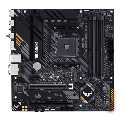 Asus | TUF GAMING B550M-PLUS WIFI II | Processor family AMD | Processor socket AM4 | DDR4 | Memory slots 4 | Chipset B550 | microATX