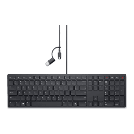 Dell | Collaboration Keyboard | KB525C | Keyboard | Wired | US (QWERTY) | Black