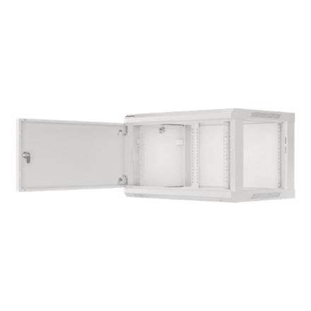 Lanberg | Rack cabinet 19" wall-mount 6U/600x450 for self-assembly with metal door (flat pack) | WF01-6406-00S | Grey