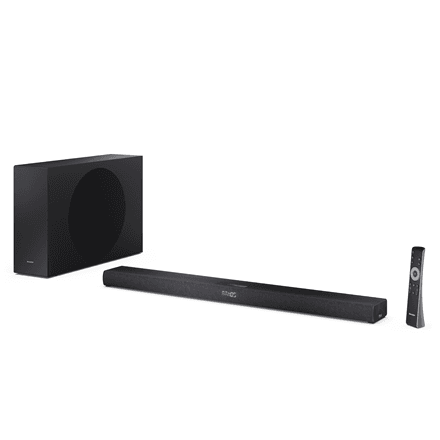 Sharp 2.1ch Ultra-slim Dolby Atmos/DTS Virtual: X Soundbar with Wireless Subwoofer | HT-SBW320 | 360 W | Bluetooth | Wireless connection | Black