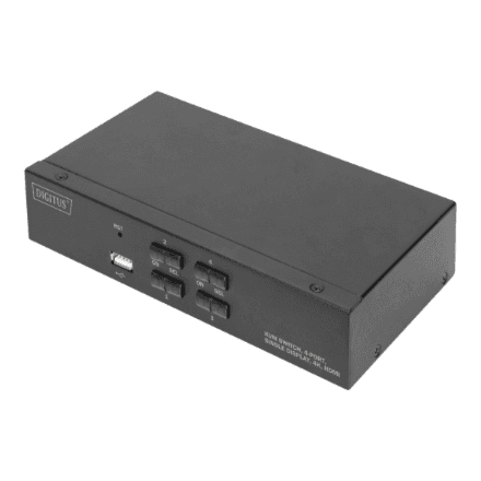 Digitus | KVM Switch, 4 Port, Single Display, 4K, HDMI | DS-12880