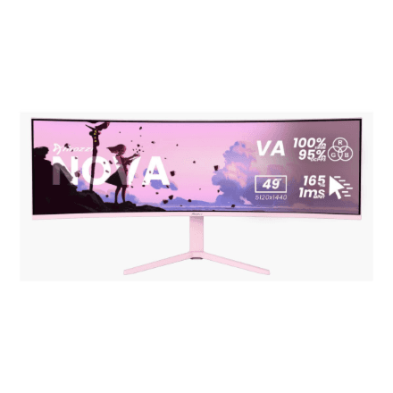 Arozzi | Nova | 49 " | VA | 32:9 | 165 Hz | 4 ms | 5120 x 1440 pixels | 350 cd/m² | HDMI ports quantity 2 | Pink