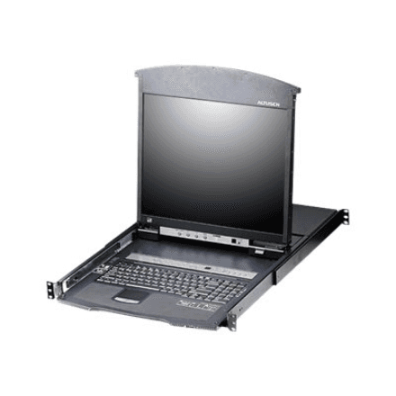 Aten | 16-Port Cat 5 Dual Rail 17" LCD KVM Switch with Daisy-Chain Port | KL1516AM-AXA-AG | 1 x USB Type-A Female