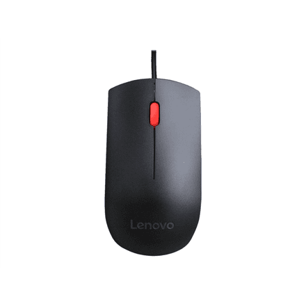 Lenovo Essential USB Wired Mouse, 1600 DPI, 1.8 m, 3 Buttons, Black | Lenovo | Essential USB Mouse | wired | Optical sensor | Black