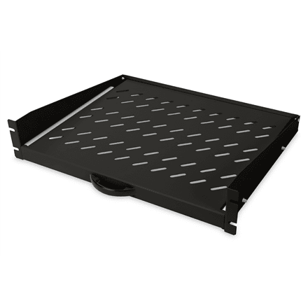 Digitus Extendible Shelf for fixed mounting on front 483 mm (19") profile rails | DN-19-TRAY-2-450-SW