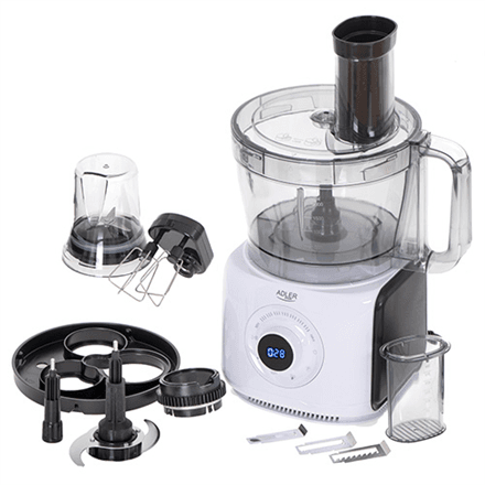 Adler | LCD Food Processor 12in1 | AD 4224 | 1000 W | Number of speeds 7 | Bowl capacity 3.5 L | Ice crushing | White/Black