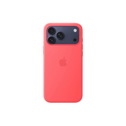 Apple iPhone 17 Pro Max Silicone Case with MagSafe – Bright Guava | Apple