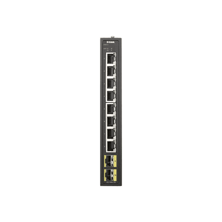 D-Link DIS-100G-10S Switch L2 Unmanaged Industrial, 8x10/100/1000Base-T ports, 2 SFP ports, Steel case | D-Link | 60 month(s)