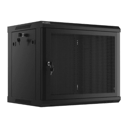 Lanberg | Rack cabinet 19" wall-mount 9U/600x450 with perforated door (flat pack) | WF01-6409-23B | Black