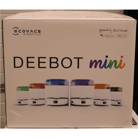 SALE OUT. Ecovacs DEEBOT mini Vacuum cleaner, Robot, Wet&Dry, ZeroTangle Technology, Agile Navigation, White/Blue + Auto-empty station | Ecovacs Robotic Vacuum Cleaner | DEEBOT mini BLUE | Wet&Dry | Li-ion | 3200 mAh...