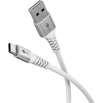 Goobay | USB-C to USB-A Supersoft Textile Cable with Metal Plugs | 74531