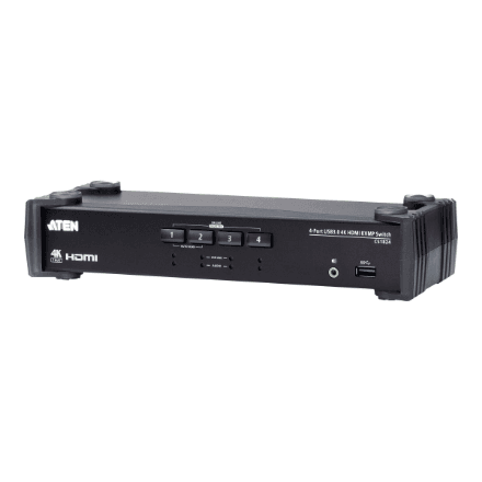 Aten | 4-Port USB 3.0 4K HDMI KVMP Switch with Audio Mixer Mode | CS1824