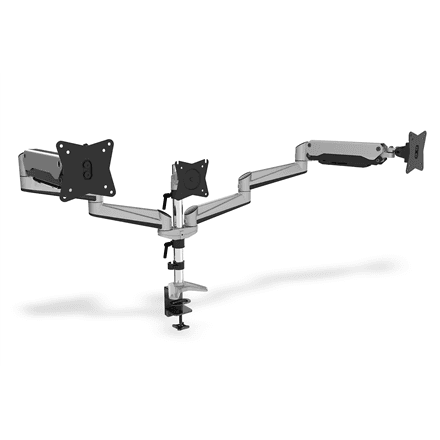 Digitus Desk Mount | Triple Monitor Gas Spring Mount DA-90363 | Adjustable Height, Tilt, Swivel | 15-27 " | Maximum weight (capacity) 3x6 kg | Silver