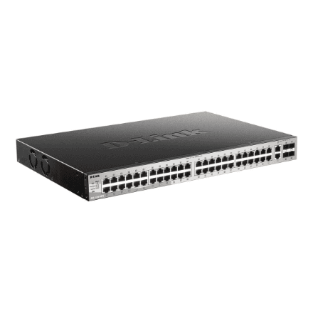 D-LINK DGS-3130-54TS, L2+ Managed Switch with 48 10/100/1000Base-T ports and 2 10GBase-T ports and 4 10GBase-X SFP+ ports | D-Link