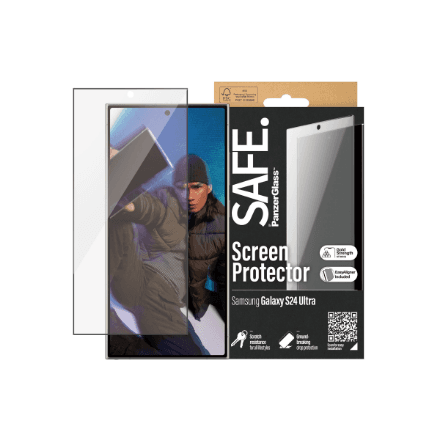 SAFE by PanzerGlass Screen Protector Samsung Galaxy S24 Ultra | Ultra-Wide Fit w EasyAligner | PanzerGlass