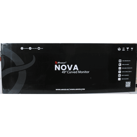 SALE OUT. | Arozzi | Nova | 49 " | VA | 32:9 | 165 Hz | 4 ms | 5120 x 1440 pixels | 350 cd/m² | HDMI ports quantity 2 | Black | Warranty 24 month(s) | DAMAGED PACKAGING, MISSING KEY, STICKERS AND USB-C CABLE