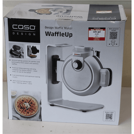 SALE OUT. Caso WaffleUp | Waffle Maker | 800 W | Number of pastry 1 | Waffle | Silver | UNPACKED, DAMAGED PACKAGING, MISSING INNER PACKAGING
