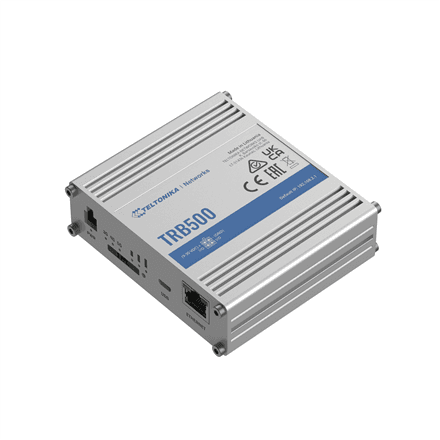 Teltonika | Industrial 5G Gateway | TRB500 | No Wi-Fi | 10/100/1000 Mbps Mbit/s | Ethernet LAN (RJ-45) ports 1 | Mesh Support No | MU-MiMO Yes | Antenna type SMA for Mobile