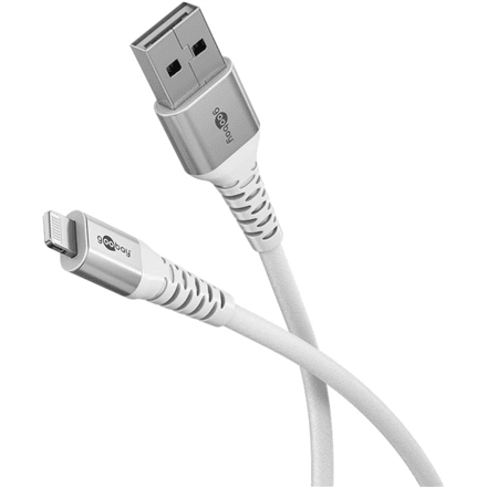 Goobay | Lightning USB-A Supersoft Textile Cable with Metal Plugs | 74511