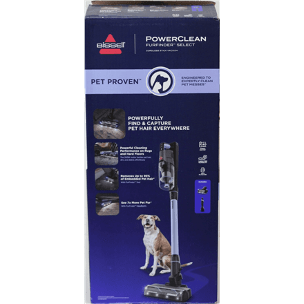 SALE OUT. Bissell Stick Vacuum | PowerClean FurFinder Select | Cordless operating | 200 W | 25.2 V | Operating time (max) 40 min | Black/Titanium/Lake Blue | Warranty 24 month(s) | Battery warranty 24 month(s) | DEMO
