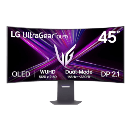 LG | 45GX950A-B | 45 " | OLED | 21:9 | 165 Hz | 0.03 ms | 5120 x 2160 pixels | 275 cd/m² | HDMI ports quantity 2 | Black