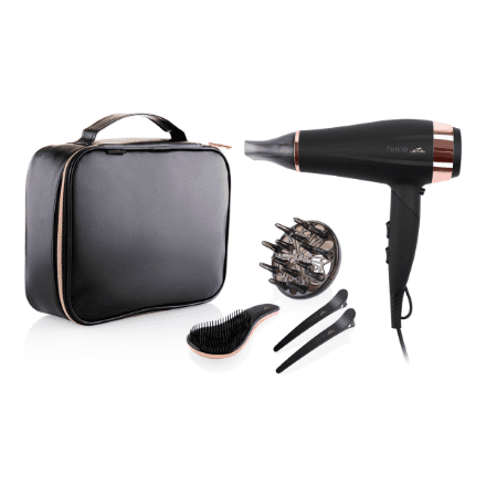 ETA | Hair Care Gift Set | ETA732090020 Fenité | 2200 W | Number of temperature settings 3 | Ionic function | Diffuser nozzle | Black Edition