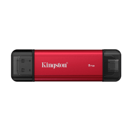 Kingston Dual Portable Solid-State Drive, USB Type-A and Type-C | 1000 GB | Solid-state drive interface USB 3.2 Gen 2 | Read speed 1050 MB/s | Write speed 950 MB/s
