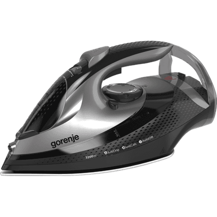 Gorenje SIH3200BKS | Steam Iron | 3200 W | Water tank capacity 420 ml | Continuous steam 40 g/min | Steam boost performance 250 g/min