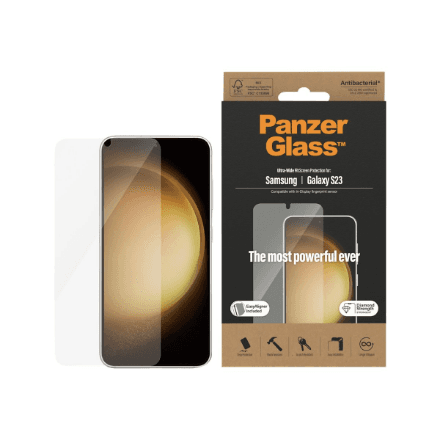 PanzerGlass Screen Protector Samsung Galaxy S23, Ultra-Wide Fit W. Easyaligner | PanzerGlass