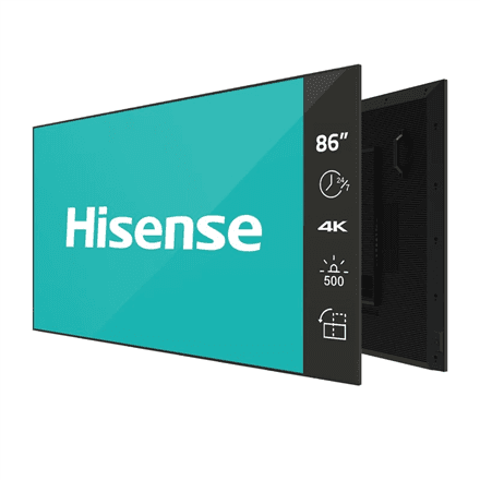 Hisense | Digital Signage Display | 86DM66D | 86 " | Landscape/Portrait | 24/7 | Android | Wi-Fi | 8 ms | 178 ° | 178 ° | 500 cd/m²