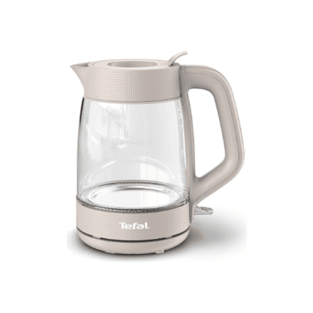 TEFAL Kettle | KO2G0BE0 | 2000 W | Electric | 1.7 L | Glass | 360° rotational base | Grey/Transparent