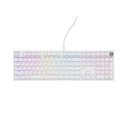 Genesis Thor 404 | Mechanical Gaming Keyboard | Wired | US | Gateron Yellow Pro | White