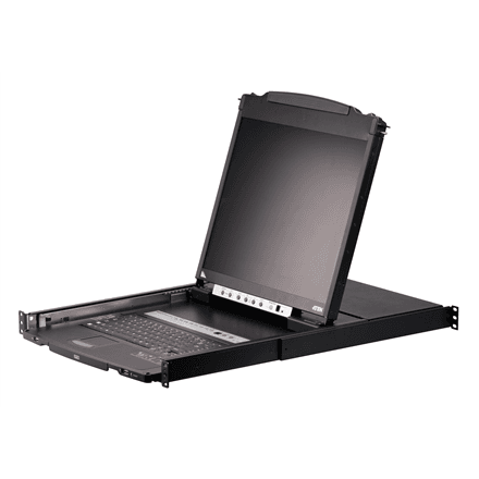 Aten | 8-Port PS/2-USB VGA Dual Rail 19" LCD KVM Switch with Daisy-Chain Port and USB Peripheral Support | CL5808N