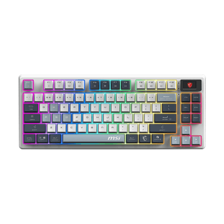MSI FORGE GK600 TKL WIRELESS SKY | Gaming Keyboard | Wireless | Bluetooth | US | Mechanical Linear