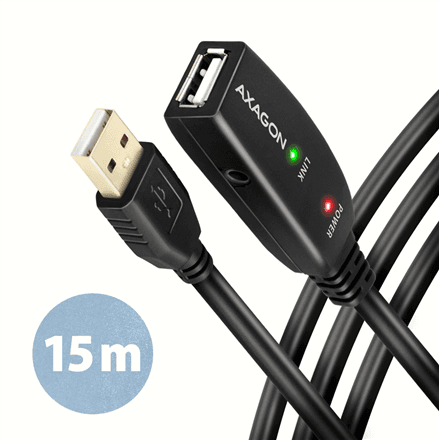 AXAGON | USB repeater cable, 15 m | ADR-215 | USB Type A - USB Type A