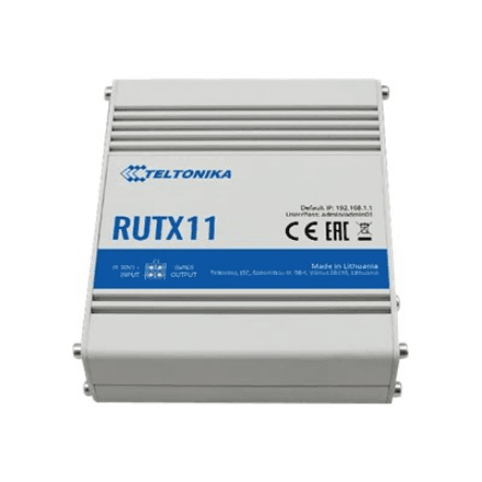 Teltonika | Industrial Router 4G LTE Cat6 DualSIM | RUTX11 | 802.11ac | 867 Mbit/s | 10/100/1000 Mbit/s | Ethernet LAN (RJ-45) ports 4 | Mesh Support No | MU-MiMO Yes | 4G | Antenna type 2xSMA for LTE, 2xRP-SMA for Wi...