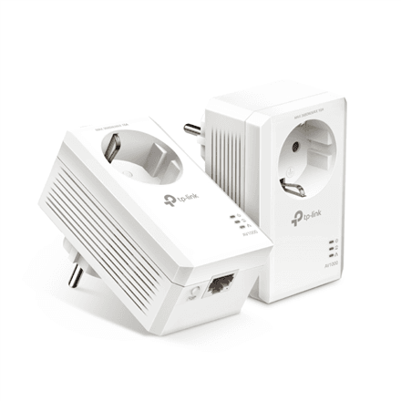 TP-LINK | AV1000 Gigabit Passthrough Powerline Adapter | TL-PA7017P | 1000 Mbit/s | Ethernet LAN (RJ-45) ports 1 | No Wi-Fi | Extra socket