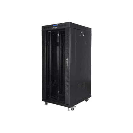 Lanberg | Rack cabinet 19" free-standing 27U/800x1200 (flat pack) with glass door, LCD | FF01-8227-12BL | Black