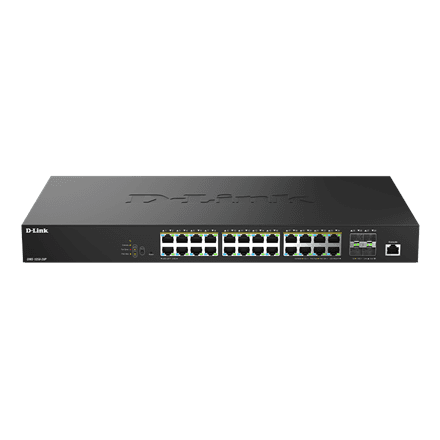 D-Link | DMS-1250-28P/E | 28-Port 2.5G Smart Managed PoE Switch | Desktop | Managed