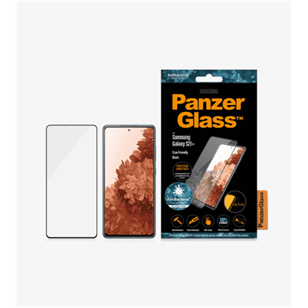 PanzerGlass | Samsung | Galaxy S21+ Series | Antibacterial glass | Black | Case Friendly | Antifingerprint screen protector