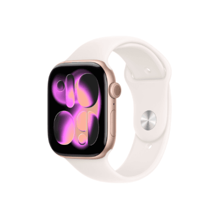 Apple Watch Series 11 GPS 46mm Rose Gold Aluminium Case with Light Blush Sport Band - M/L | Apple