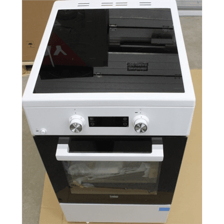 SALE OUT. Beko FSM59305WDT Cooker, Induction, A, Width 50 cm, White | BEKO Cooker | FSM59305WDT | Hob type Induction | Oven type Electric | White | Width 50 cm | Grilling | DAMAGED PACKAGING, DENT ON SIDE | Depth 60 c...